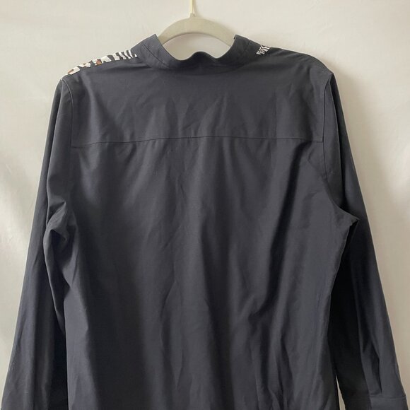 LAL Live A Little Womens Blue Roll Tab Sleeve Snap Up Windbreaker Jacket Size M - Picture 5 of 11